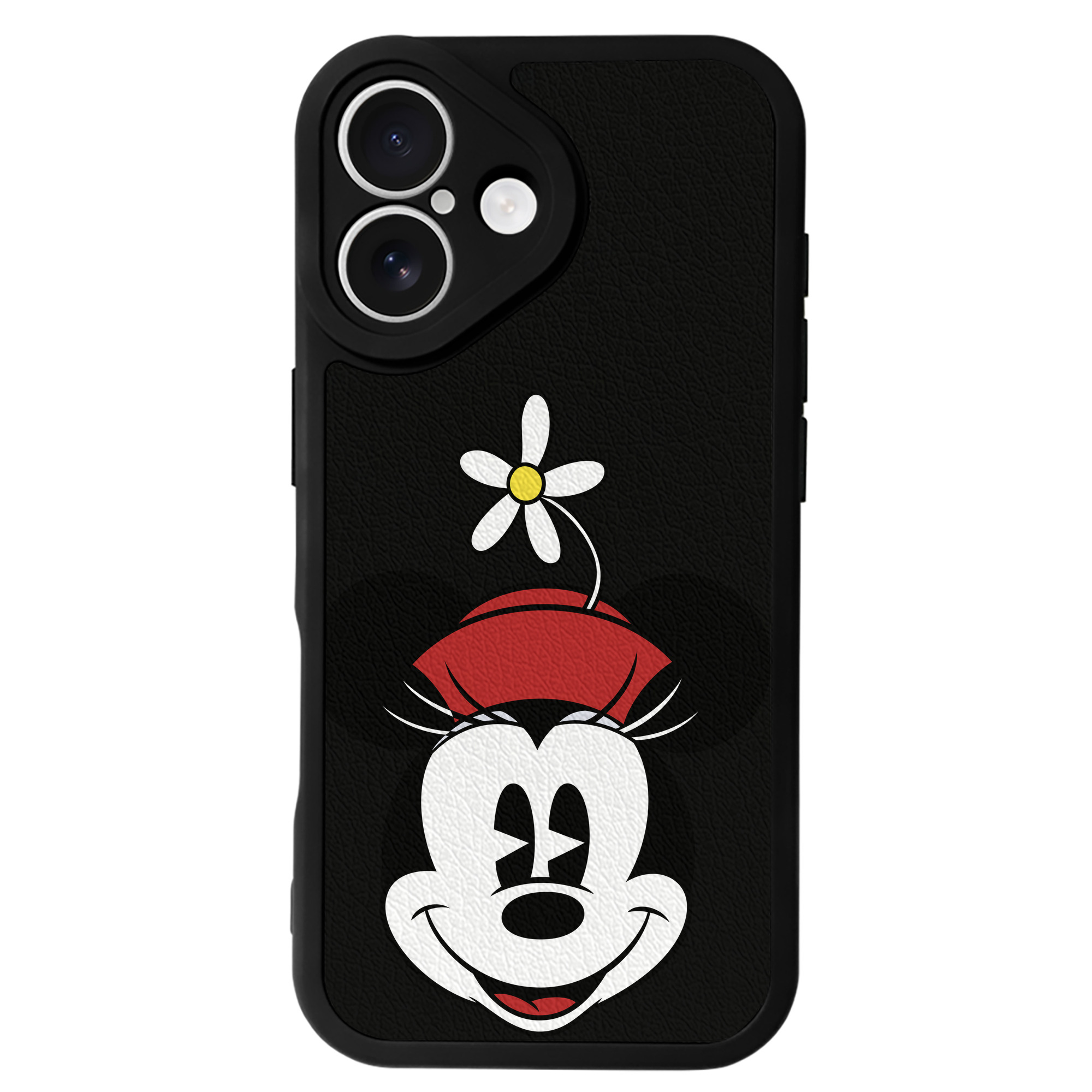 （画像用） ミッキーマウス Mickey Mouse 【iPhone 16シリーズ対応】シリコンスマホケース（レザー調） 材質：シリコン